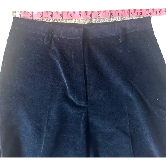 Lauren Ralph Lauren Women’s Deep Navy Velour Classic Trouser Pants Size 6 - Picture 8 of 9